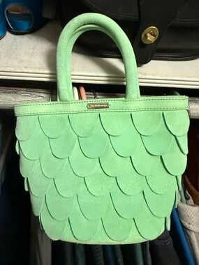 The Wolf Gang Scalloped Suede Mini Tote